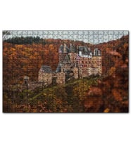 Cakapuzzle Kızıl Sonbahar Ağaçları Arasındaki Şato  Puzzle Yapboz MDF (Ahşap) (1000 Parça)