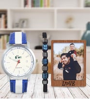 Erkek Saat- Bileklik-Kişiye Özel Ahşap Love Çerçeve (Model 6)
