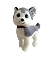 Havlayan Sevimli Peluş Köpek 20 Cm Ayakta Sesli Köpek Peluş (Gri)