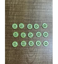 1 CM 15 ADET 4 DELİKLİ DÜĞME DİKİŞ AKSESUARI GÖMLEK KOL DÜĞMESİ (Yeşil)