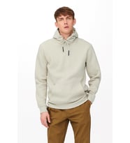 Only & Sons Kapüşonlu Pamuklu Erkek Sweatshirt - 22018685 (Ekru)