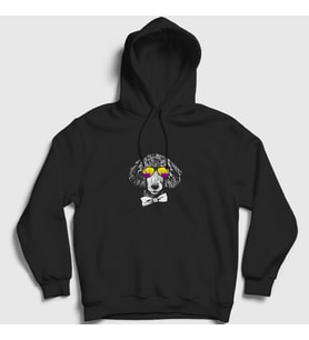 Presmono Unisex Gri Poodle Dog Köpek Kapüşonlu Sweatshirt 409940tt (Siyah)