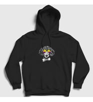 Presmono Unisex Gri Poodle Dog Köpek Kapüşonlu Sweatshirt 409940tt (Siyah)