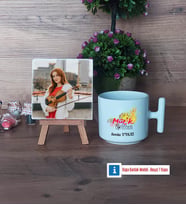 Müzik Öğretmeni Fotoğraflı Dekoratif Taş, Kupa Bardak Beyaz Hediye Öğretmenler Günü Hediyesi (Model 12)