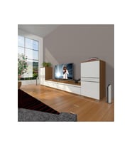 Decoraktiv Eko On2 Mdf Std Tv Ünitesi Tv Sehpası (Beyaz - Kahverengi)