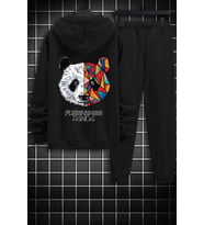 Unisex Panda Eşofman Takımı (Siyah)