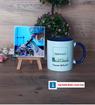Laborant Fotoğraflı Dekoratif Taş, Kupa Bardak Beyaz Hediye (Model 3)
