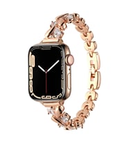 Apple Watch Ultra 49mm Redclick Taşlı Parlak Bilezik Kadın Metal Kordon 103