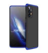 Galaxy A73 Kılıf Zore Ays Full Koruma Kılıf (Siyah-Mavi)