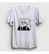 Presmono Unisex Sarı Killua Anime Hunter X Hunter T-Shirt 238733tt (Beyaz)