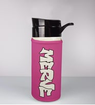 Kişiye Özel Renkli Graffiti Stil Matara 94258 (Pembe)