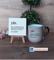 Sevgiliye Hediye Dekoratif Taş, Kupa Bardak Kırmızı Hediye (Model 9)