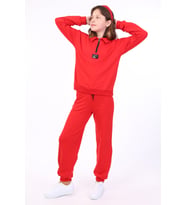 Toontoy Kız Çocuk Eşofman Takım (Kırmızı)