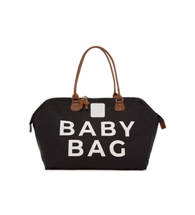 BAGMORİ Baby Bag Baskılı Bebek Bakım Çantası (Siyah)