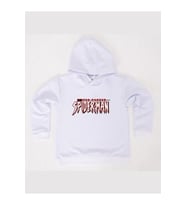 Spiderman baskılı örümcek adam kapüşonlu pamuklu kumaş çocuk sweatshirt (Beyaz)