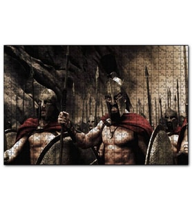 Cakapuzzle 300 Spartalı Mızraklı Savaşçılar  Puzzle Yapboz MDF (Ahşap) (500 Parça)