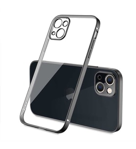 Apple iPhone 13 Kılıf Zore Gbox Renkli Kenar Kılıf (Siyah)