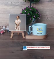 Öğretmene Hediye Fotoğraflı Dekoratif Taş, Kupa Bardak Beyaz Hediye (Model 8)