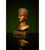 Narçiçeği Takı ve Hediyelik Eşya Özel Tasarım Küçük Boy Mustafa Kemal Atatürk Büstü Heykel Biblo (Bronz)