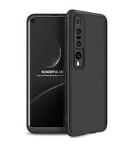 Xiaomi Mi 10 Pro Kılıf 3 Parça Slim Sert Silikon Kapak AYS (Siyah)