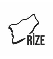 Rize Harita Araba Sticker siyah 17x14 CM (Siyah)