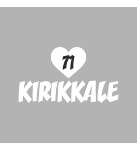 Kalpli 71 Kırıkkale Araba Sticker siyah 20x15 CM (Beyaz)