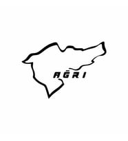 Ağrı Araba Sticker siyah 17x12 CM (Siyah)