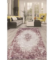 Dijital Kaymaz Taban Yıkanabilir Modern Renkli Salon Halısı Mutfak Halısı Yolluk ND-HT-198 (Pembe)