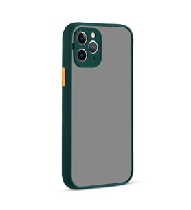 Uyumlu Model Apple iPhone 11 Pro Kılıf Kamera Korumalı Mat Kapak (Koyu Yeşil)