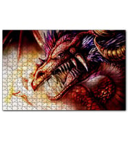 Cakapuzzle Ejderha ve Sarı Saçlı Kız  Puzzle Yapboz MDF (Ahşap) (255 Parça)
