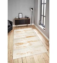Dijital Baskılı Yıkanabilir Kaymaz Modern Renkli Salon Halısı Mutfak Halısı Yolluk ND-HY-901 (Bej)