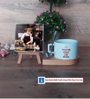 Aşçıya Hediye Fotoğraflı Dekoratif Taş, Kupa Bardak Beyaz Hediye (Model 8)