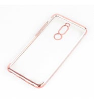 Meizu Note 8 Kılıf Zore Dört Köşeli Lazer Silikon Kılıf (Rose)