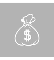 Dolar Para Çantası Araba Sticker siyah 12x16 CM (Beyaz)