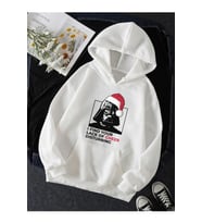 Darth Vader Yılbaşı Kapşonlu Sweatshirt (Beyaz)