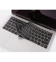 Laptop MacBookPro Klavye Koruyucu 13inc A1708 12inc A1534 Amerikaİngilizce Baskı (Siyah)