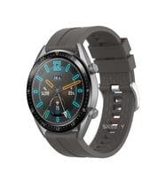 Amazfit Watch GTR 3 Pro-GTR 3-GTR 2e-GTS 2-GTR 47mm 22mm Uyumlu NovaGT Supreme Silikon Kordon (Koyu Gri)