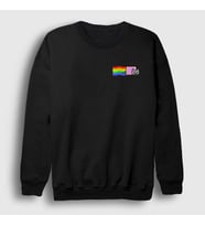 Presmono Unisex Beyaz Nyan Cat Meme Kedili Sweatshirt 460763tt (Siyah)