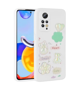 Xiaomi Redmi Note 12 Pro 4G Kılıf Kabartma Figürlü Parlak Toys Silikon Kılıf (Beyaz)