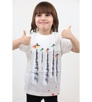 Toontoy Erkek Çocuk Baskılı Tişört (Ekru)