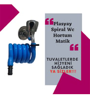 Plasyay Spiral Wc Hortumu 97Cm (Mavi)