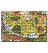 Cakapuzzle Orta Dünya Haritası Renkli  Puzzle Yapboz MDF (Ahşap) (255 Parça)