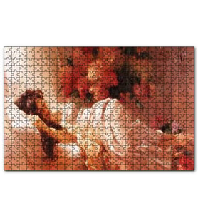 Cakapuzzle Beyaz Elbiseli Uyuyan Kadın  Puzzle Yapboz MDF (Ahşap) (1000 Parça)