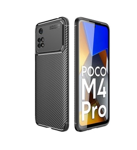 Xiaomi Poco M4 Pro 4G Kılıf Zore Negro Karbon Tasarım Silikon Kılıf (Siyah)