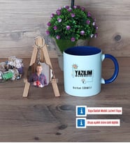 Yazılım Mühendisi Kupa Bardak Beyaz ve Fotoğraflı Ahşap Anahtarlık Hediye (Model 3)