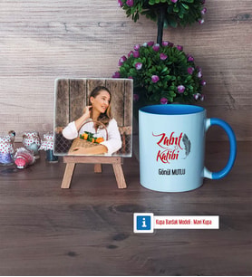 Zabıt Katibi Fotoğraflı Dekoratif Taş, Kupa Bardak Beyaz Hediye (Model 4)