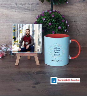 Doğum Günü Hediyesi Fotoğraflı Dekoratif Taş, Kupa Bardak Beyaz Hediye (Model 13)