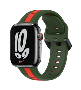 Apple Watch 44/45/46/49mm Kordon Line Ayarlanır Spor Kordon 2/3/4/5/6/se/7/8/9/1 (Yağ Yeşili)