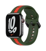 Apple Watch 44/45/46/49mm Kordon Line Ayarlanır Spor Kordon 2/3/4/5/6/se/7/8/9/1 (Yağ Yeşili)