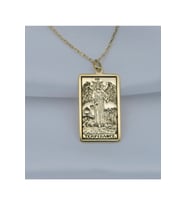 925 Ayar Gümüş Tarot (the Temperance) Denge Kolye (Altın)
